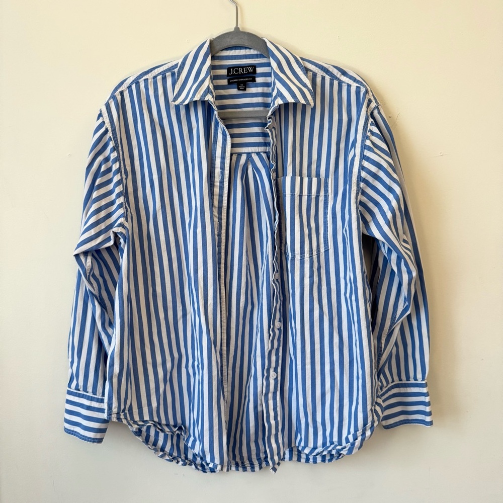 J Crew Étienne Oversized Striped Button Down